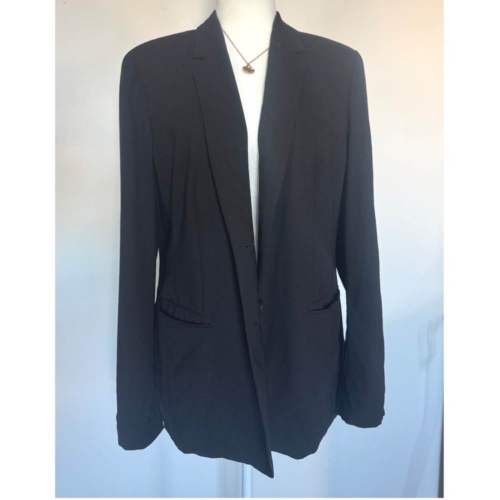 Escada Sport‎ Black Tailored Blazer Jacket Womens Notched Lapel Professional